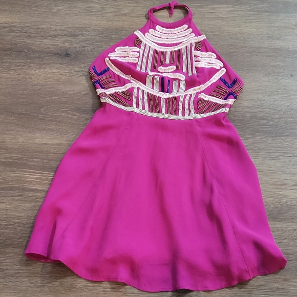 NWT Revolve NBD X Haven Pink Cocktail Beaded Mini Dress sz S - Picture 6 of 16